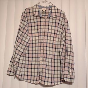 St. John’s Bay women sz 2XL button down collared long sleeve blouse